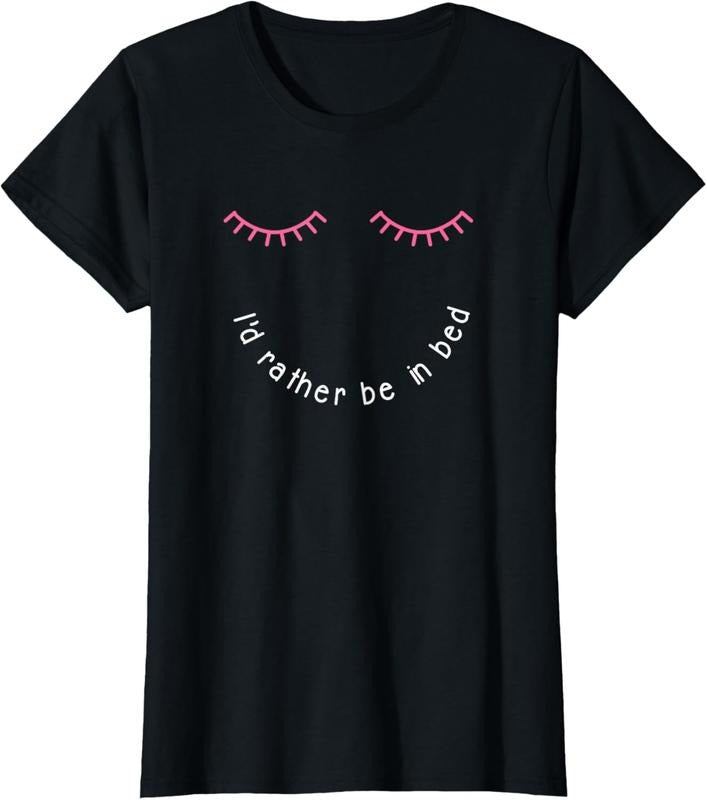 100% Cotton Id rather be in bed tshirt love sleeping nap tee T-Shirt Hoodie Sweatshirt | PrintMintTees.com