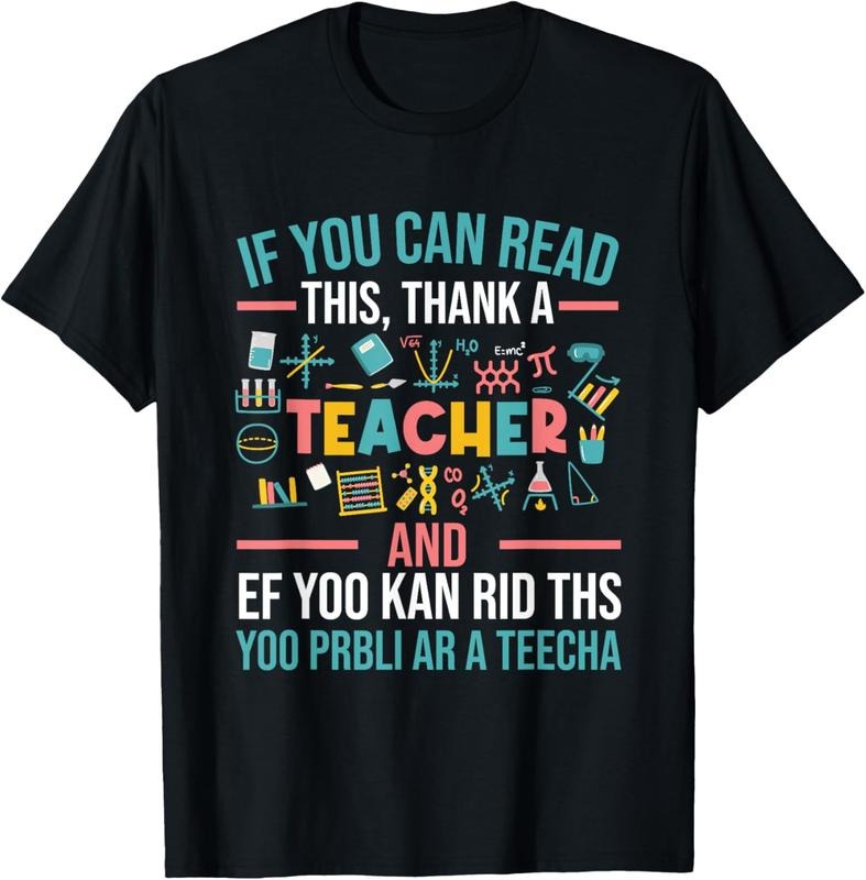 100% Cotton If You Can Read This Thank A Teacher - Funny Teacher T-Shirt Hoodie, Sweatshirt | PrintMintTees.com