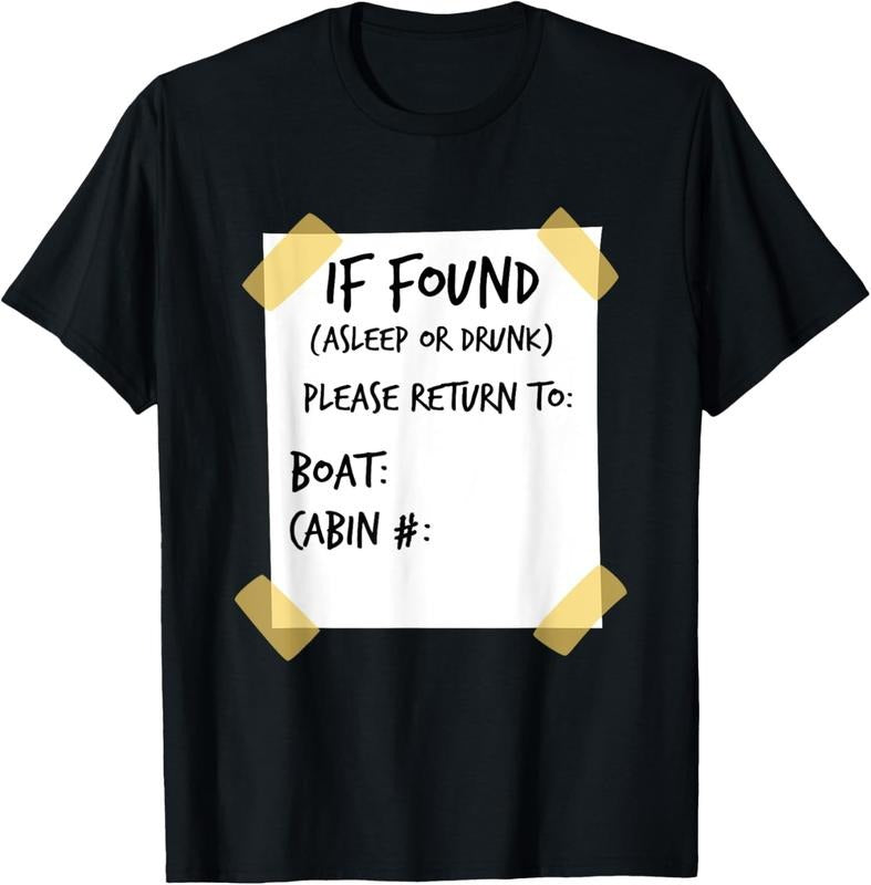 100% Cotton If Found Asleep Drunk Funny Cruise T-Shirts, Hoodie, Sweatshirt