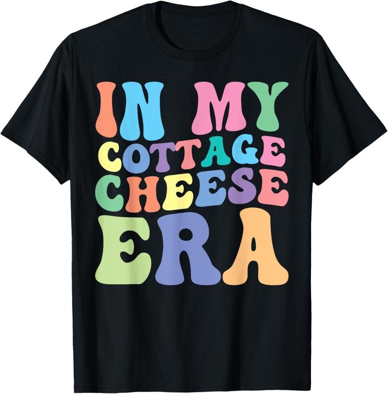 100% Cotton In My Cottage Cheese Era Retro Vintage Groovy Cottage Cheese T-Shirt Hoodie Sweatshirt | PrintMintTees.com