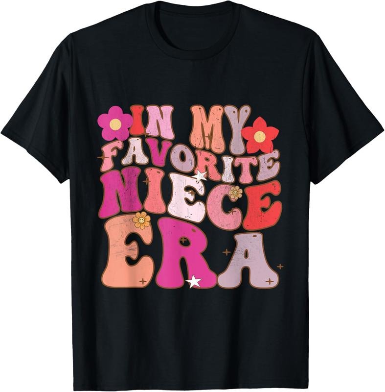100% Cotton In My Favorite Niece Era Retro Sister   Youth T-Shirt Hoodie Sweatshirt | PrintMintTees.com