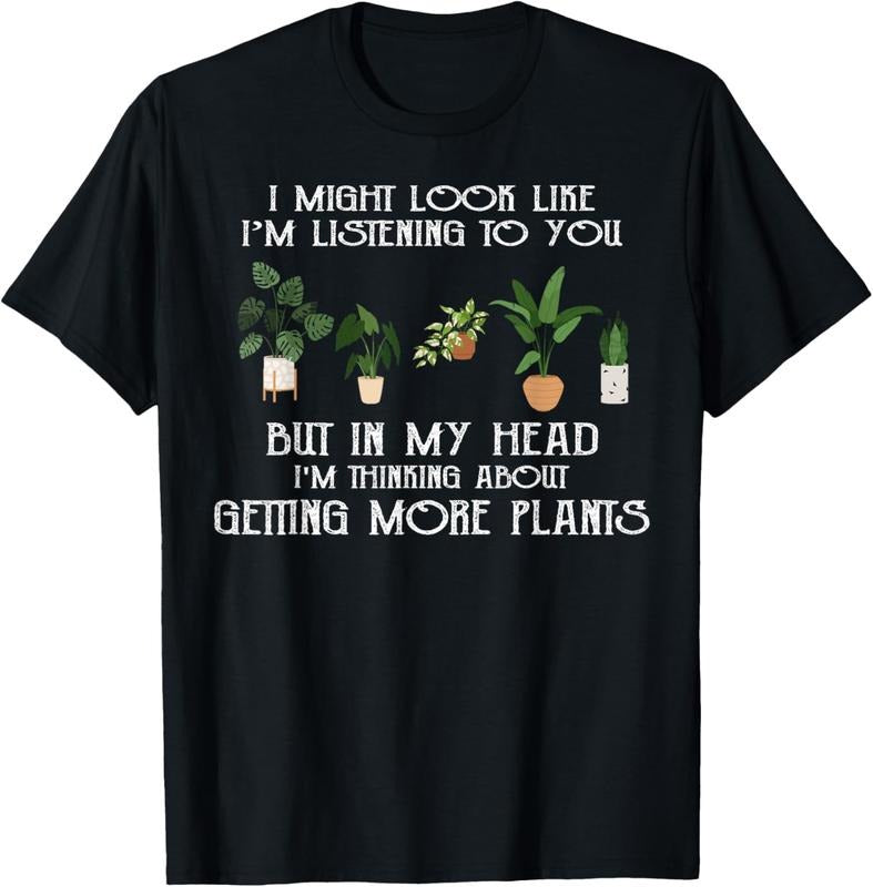 100% Cotton In My Head I'm Thinking About Getting More Plants T-Shirt Hoodie, Sweatshirt | PrintMintTees.com