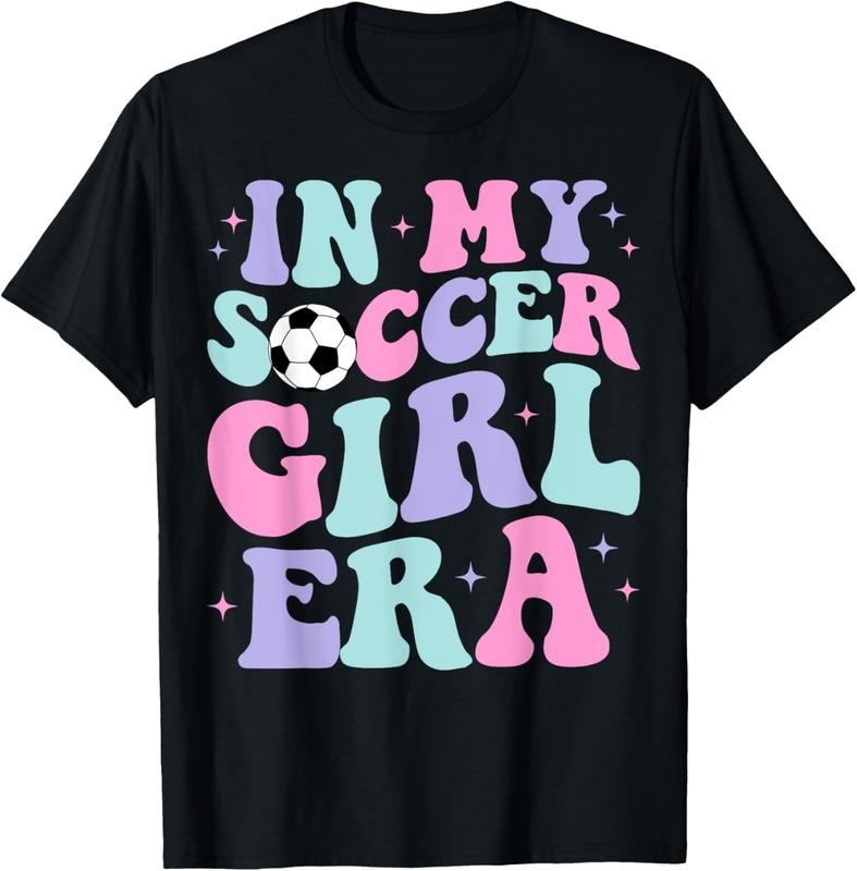 100% Cotton In My Soccer Girl Era Retro Groovy Soccer Girl T-Shirt Hoodie, Sweatshirt | PrintMintTees.com