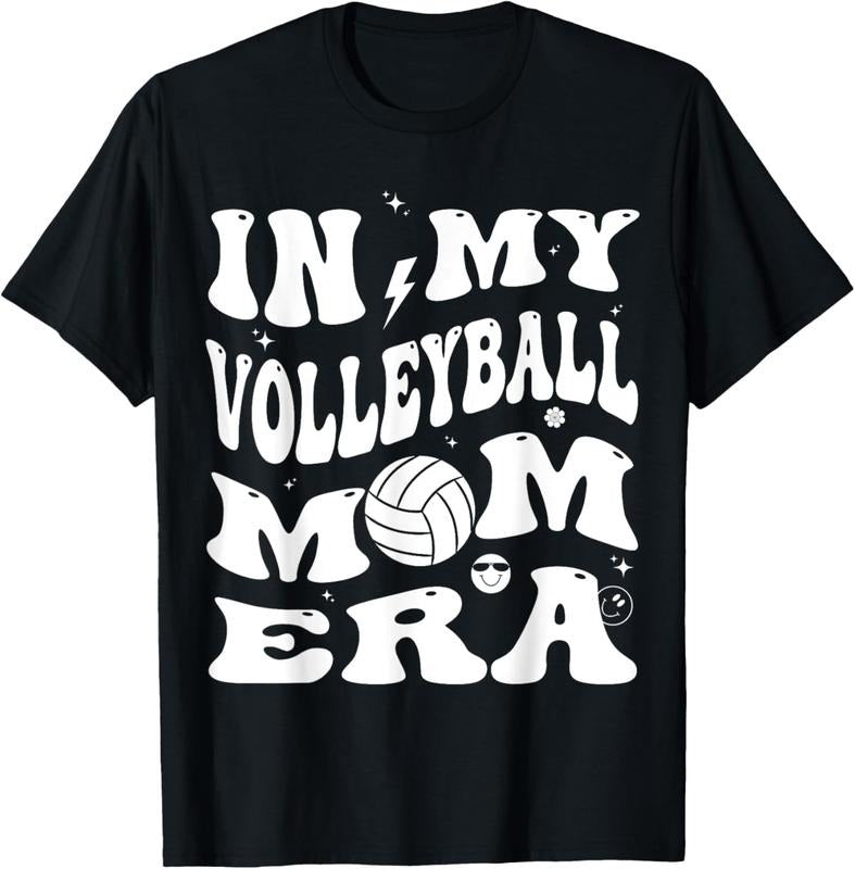 100% Cotton In My Volleyball Mom Era Groovy T-Shirt Hoodie Sweatshirt | PrintMintTees.com