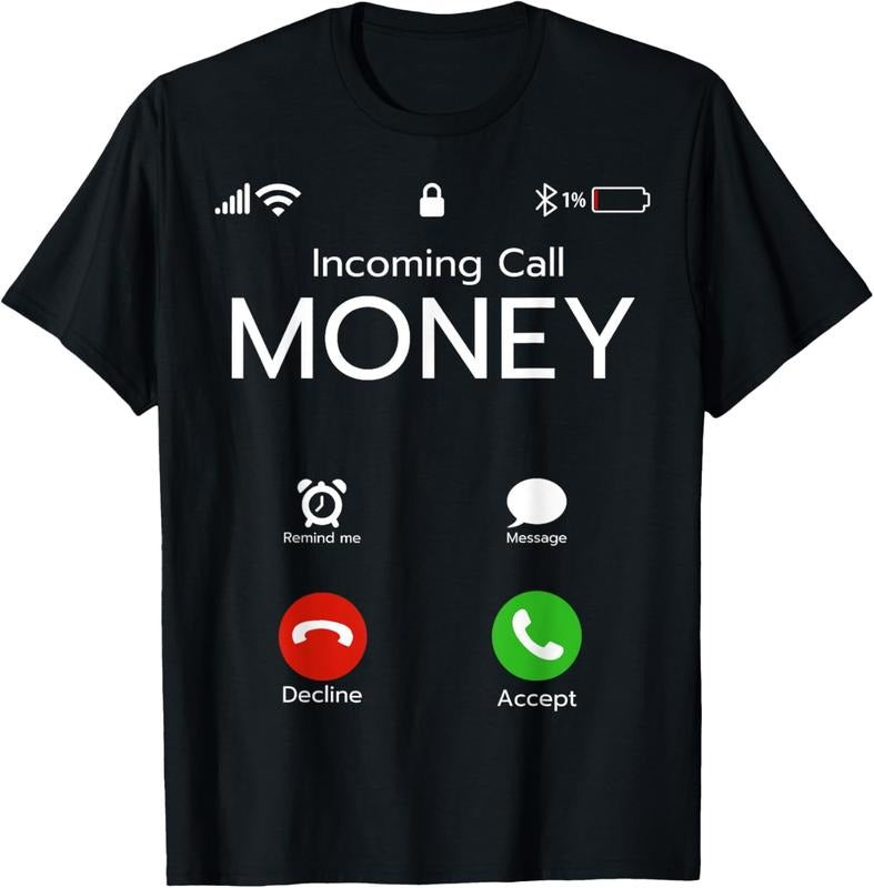 100% Cotton Incoming Call Money Is Calling Funny Hustler Cash Phone T-Shirt Hoodie, Sweatshirt | PrintMintTees.com