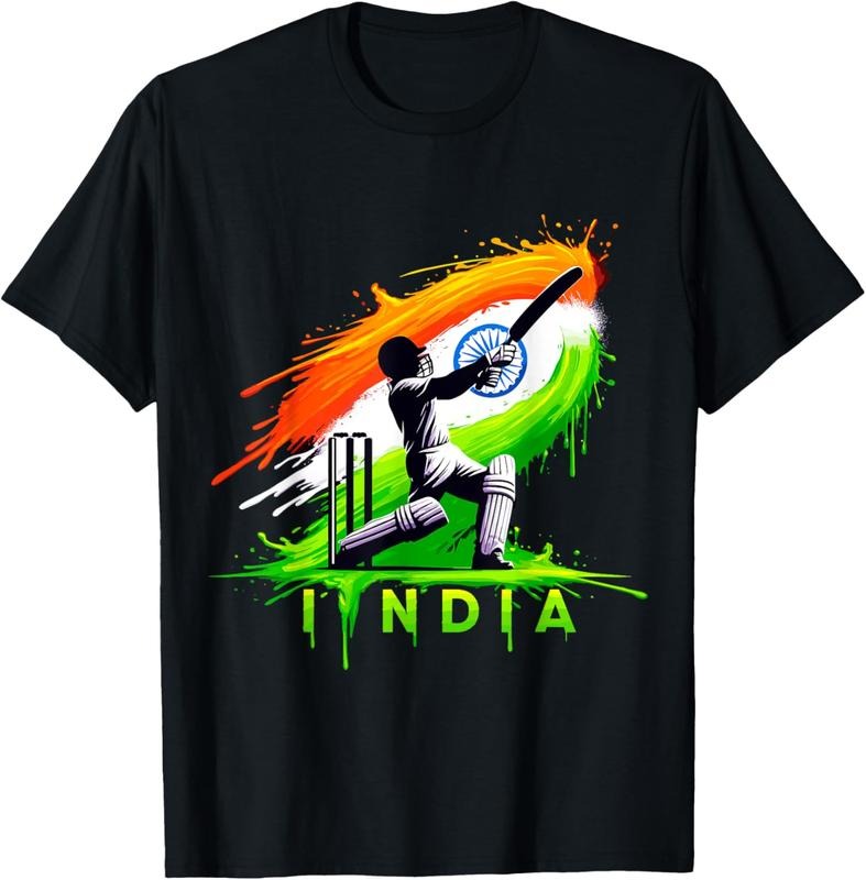 100% Cotton India Cricket Indian Cricket Fan T-Shirt Hoodie Sweatshirt | PrintMintTees.com