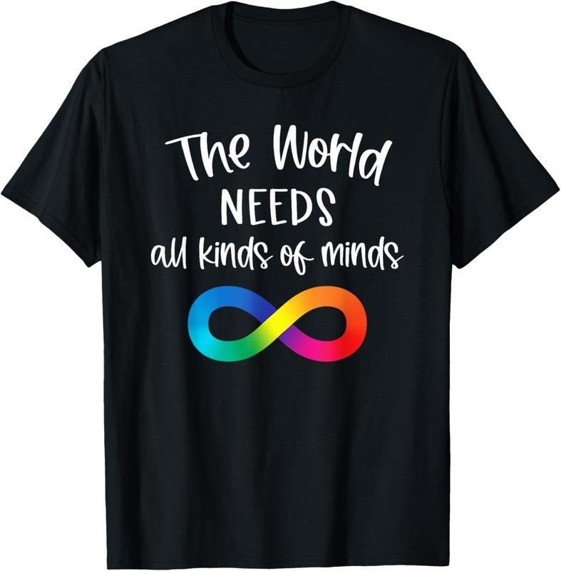 100% Cotton Infinity The World Needs All Kinds Of Minds Autism Fighter T-Shirt Hoodie Sweatshirt | PrintMintTees.com