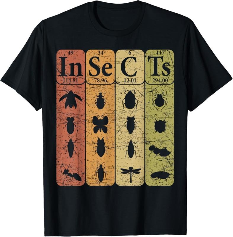 100% Cotton Insects Periodic Table Elements Entomologist Retro Bugs T-Shirt Hoodie Sweatshirt | PrintMintTees.com