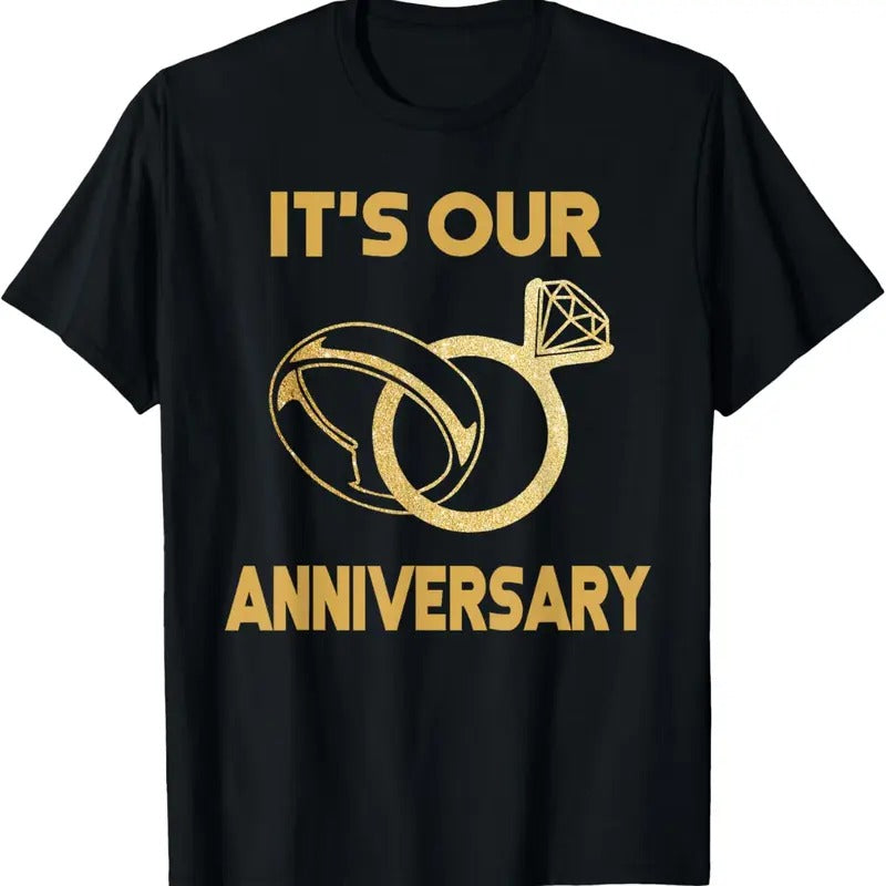 100% Cotton It'S Our Anniversary Wedding Love you Wife Husband T-Shirt Hoodie, Sweatshirt | PrintMintTees.com