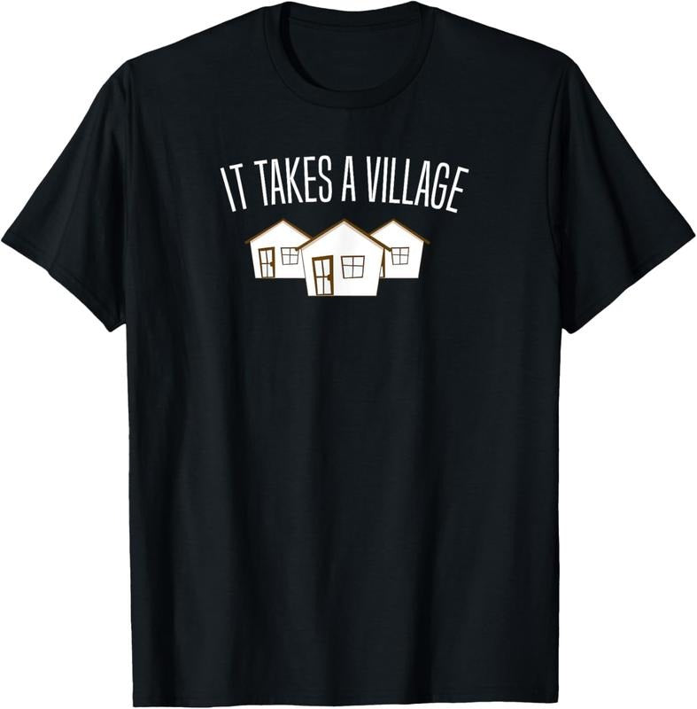 100% Cotton It Takes A Village Cute Family Parenting Support T-Shirt T-Shirt Hoodie, Sweatshirt | PrintMintTees.com