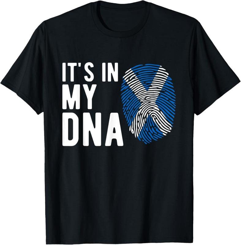 100% Cotton 'S My DNA Scotland Flag Scottish Shirt Hoodie Sweatshirt