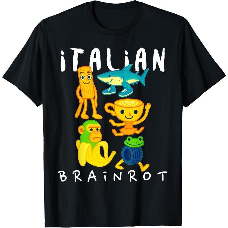 100% Cotton Italian Brainrot Meme Cartoon Crayon Kindergarten Kids Funny T-Shirt Hoodie Sweatshirt | PrintMintTees.com