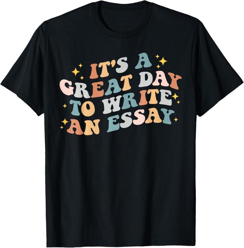 100% Cotton Its A Good Day To Write An Essay English Teacher Groovy T-Shirt Hoodie Sweatshirt | PrintMintTees.com