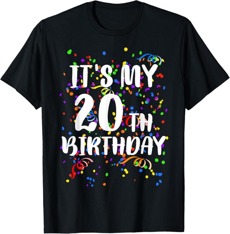 100% Cotton Its My 20th Birthday Shirt Happy Birthday Funny Gift TShirt T-Shirt Hoodie, Sweatshirt | PrintMintTees.com
