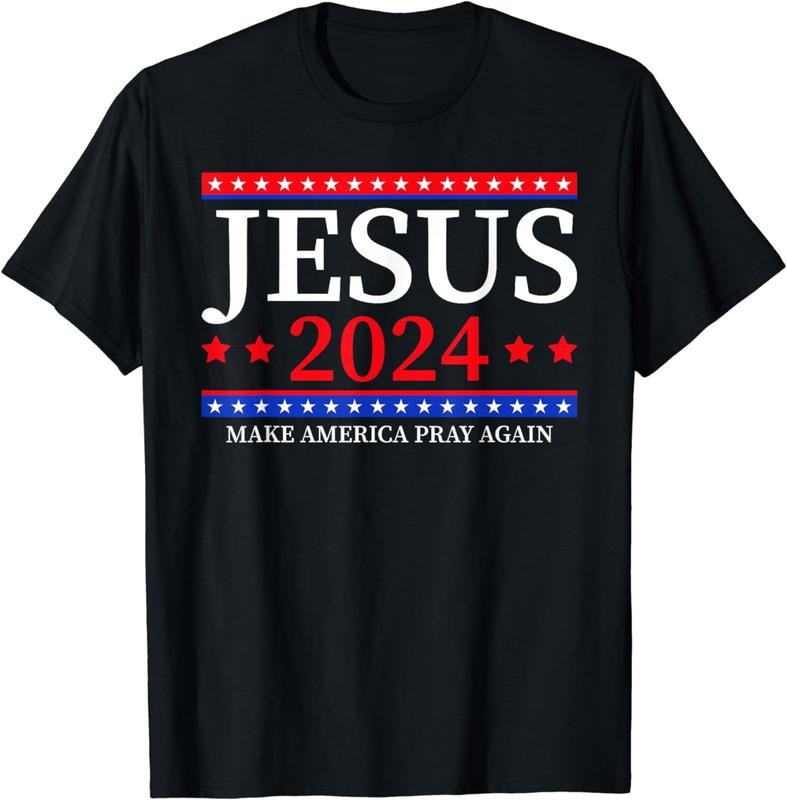 [100% Cotton]JESUS 2024 MAKE AMERICA PRAY AGAIN T-Shirt Hoodie Sweatshirt | PrintMintTees.com