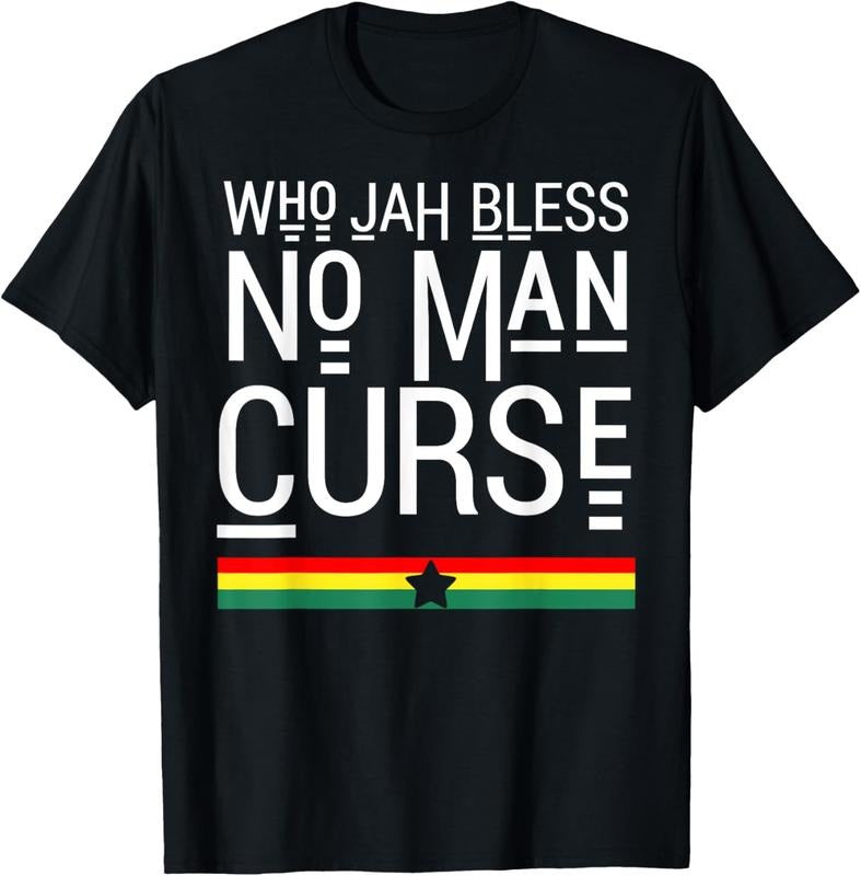 100% Cotton Jah Who Bless No Curse Man Rasta Flag Reggae Roots Jamaica T-Shirt Hoodie Sweatshirt | PrintMintTees.com