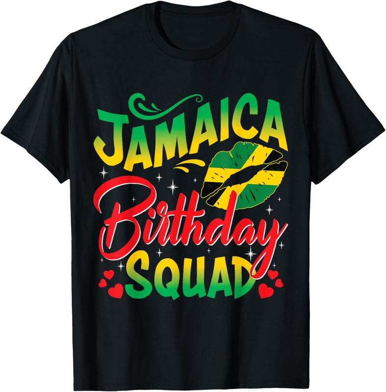 100% Cotton Jamaica Birthday Squad Girls Trip 2024 Women Vacation Party T-Shirt Hoodie Sweatshirt | PrintMintTees.com