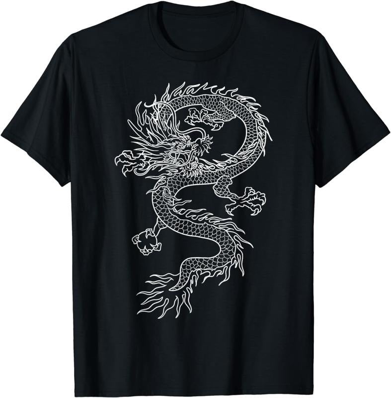 [100% Cotton]Japan Dragon Tattoo Drawing Traditional Japanese Graphic T-Shirt Hoodie Sweatshirt | PrintMintTees.com