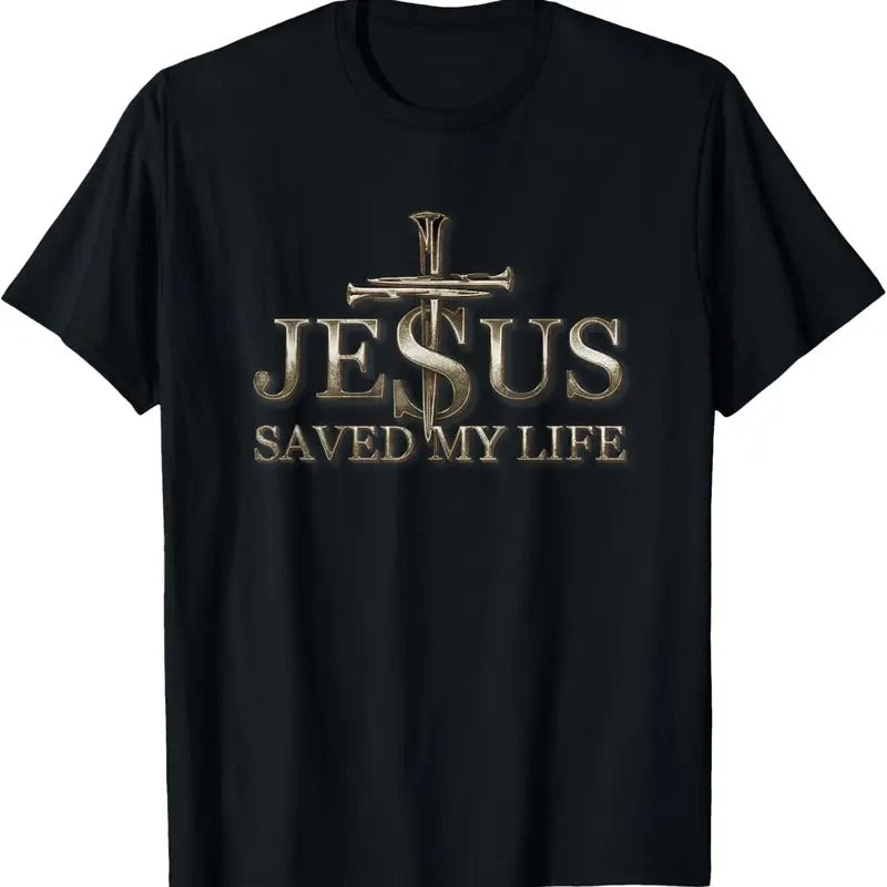 100% Cotton Jesus Christ Saved My Life Gift For Women Men T-Shirt Hoodie, Sweatshirt | PrintMintTees.com