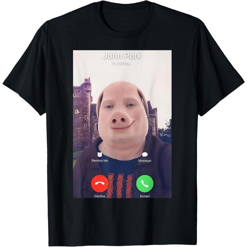 100% Cotton John Pork Is Calling T-Shirt Hoodie Sweatshirt | PrintMintTees.com