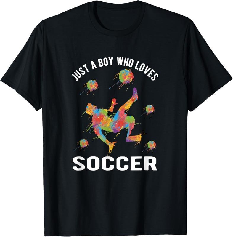 100% Cotton Just A Boy Who Loves Soccer T-Shirt Hoodie Sweatshirt | PrintMintTees.com