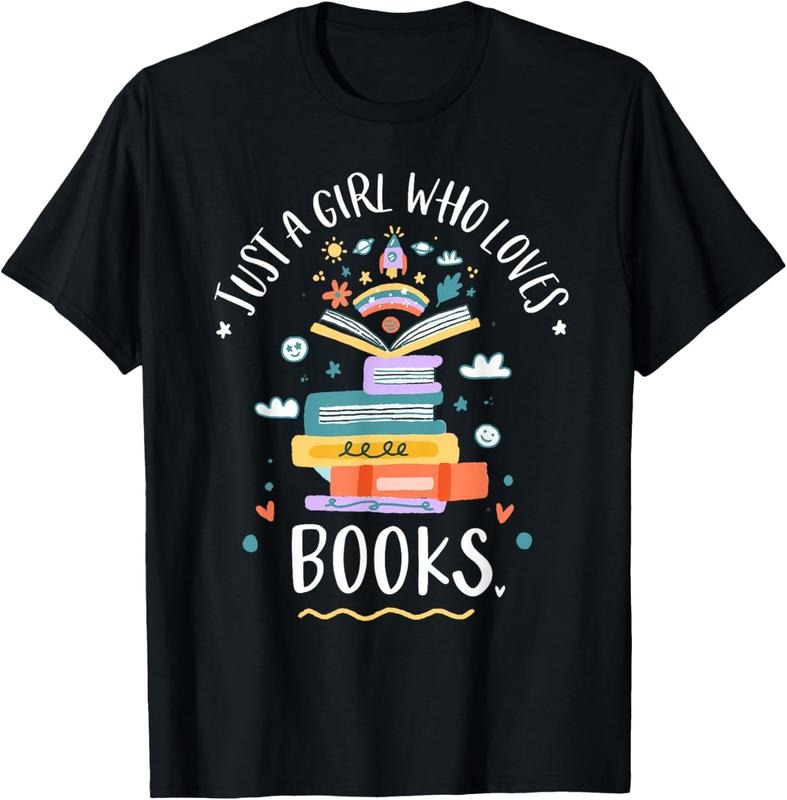 100% Cotton Just A Girl Who Loves Books Gifts For Bookworm T-Shirt Hoodie, Sweatshirt | PrintMintTees.com