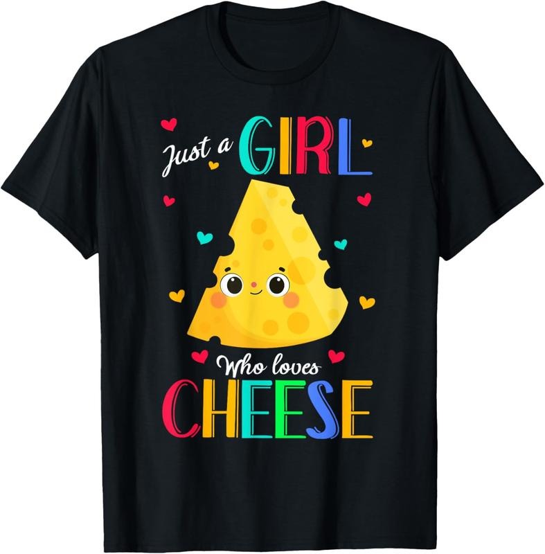 100% Cotton Just Girl Who Loves Cheese Shirt Cheese T-Shirts, Hoodie, Sweatshirt
