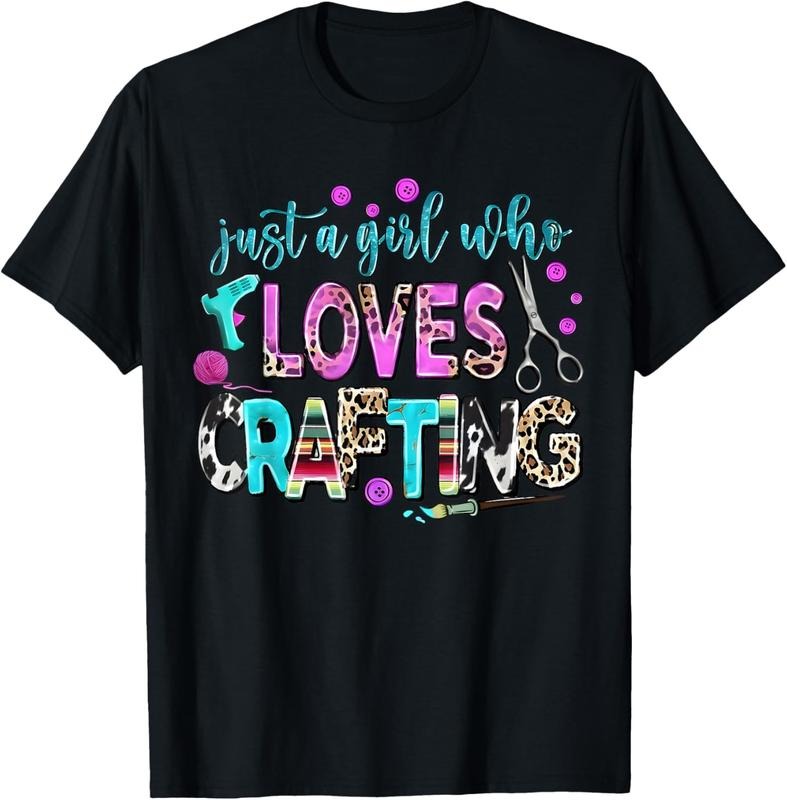 100% Cotton Just A Girl Who Loves Crafting Lover Crafter Craft Life Girl T-Shirt Hoodie, Sweatshirt | PrintMintTees.com