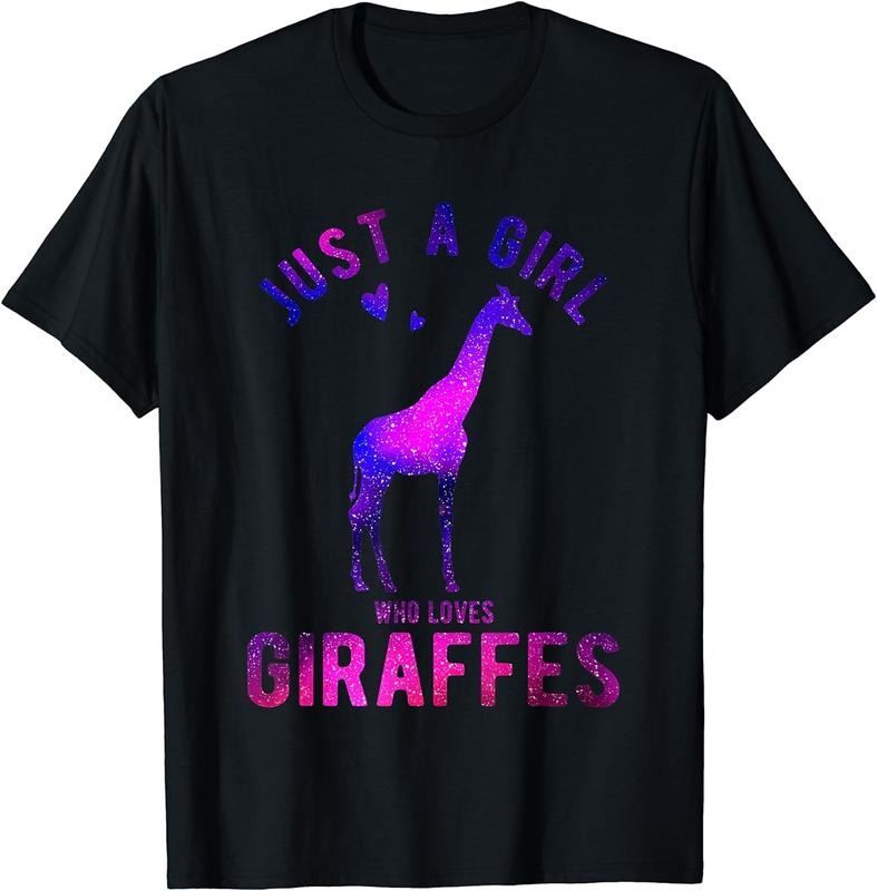 [100% Cotton]Just A Girl Who Loves Giraffes Lover Giraffe Girl T-Shirt Hoodie Sweatshirt | PrintMintTees.com