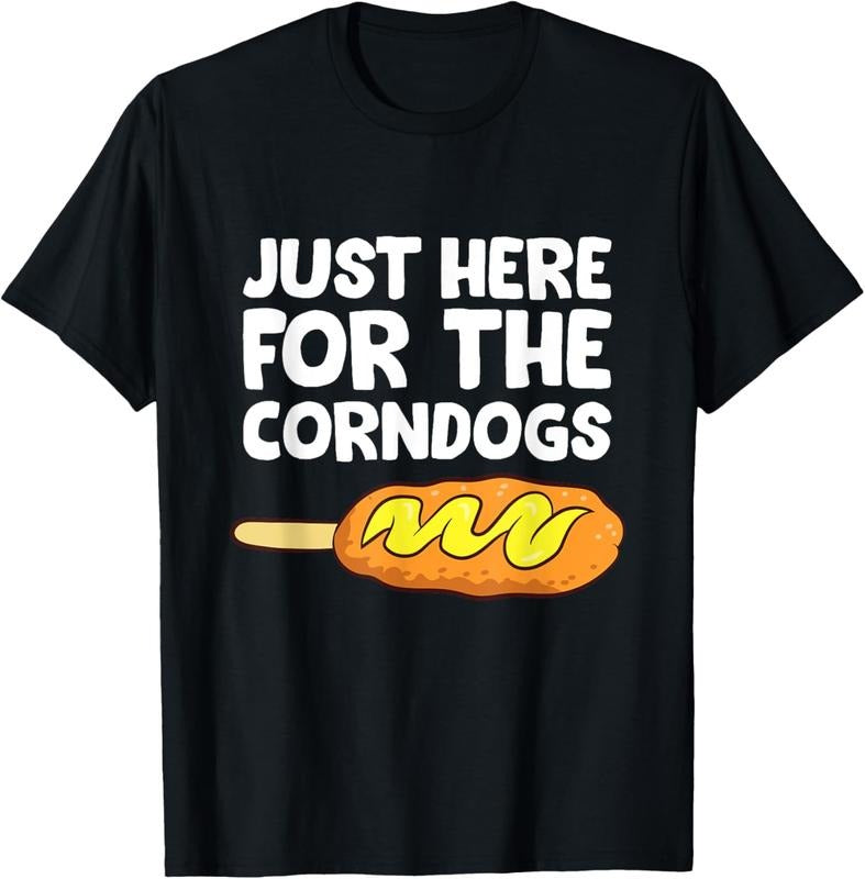100% Cotton Just Here For The Corn Dogs Funny Corndog T-Shirt Hoodie, Sweatshirt | PrintMintTees.com