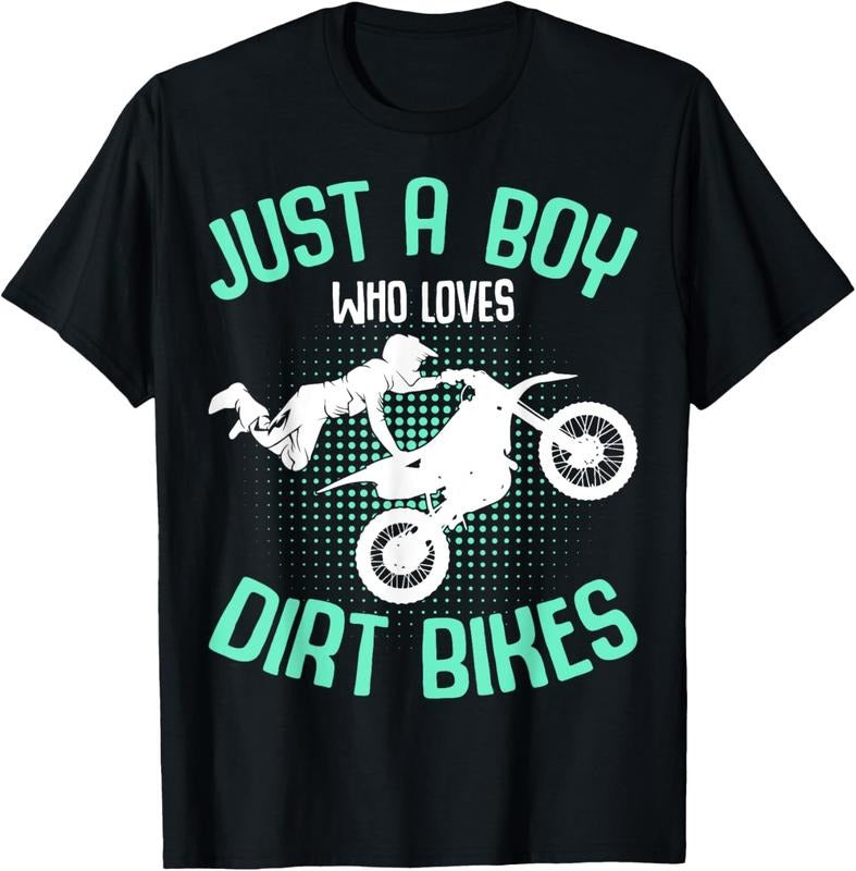 100% Cotton Just a Boy who loves Dirt Bikes Motocross Enduro Dirt Biking T-Shirt Hoodie, Sweatshirt | PrintMintTees.com