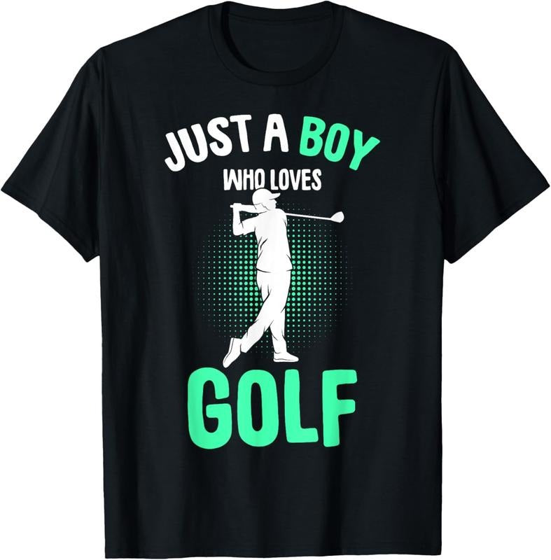 100% Cotton Just a Boy who loves Golf Club Golfer Golfing  Boys T-Shirt Hoodie Sweatshirt | PrintMintTees.com