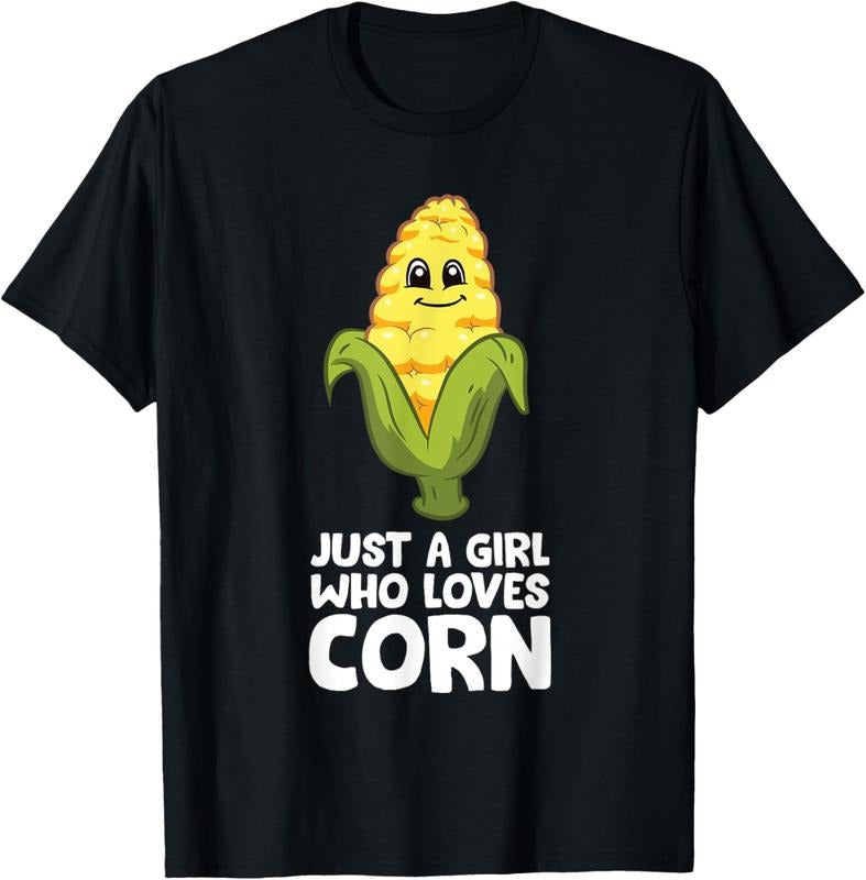 100% Cotton Just Girl Who Loves Corn T-Shirts, Hoodie, Sweatshirt