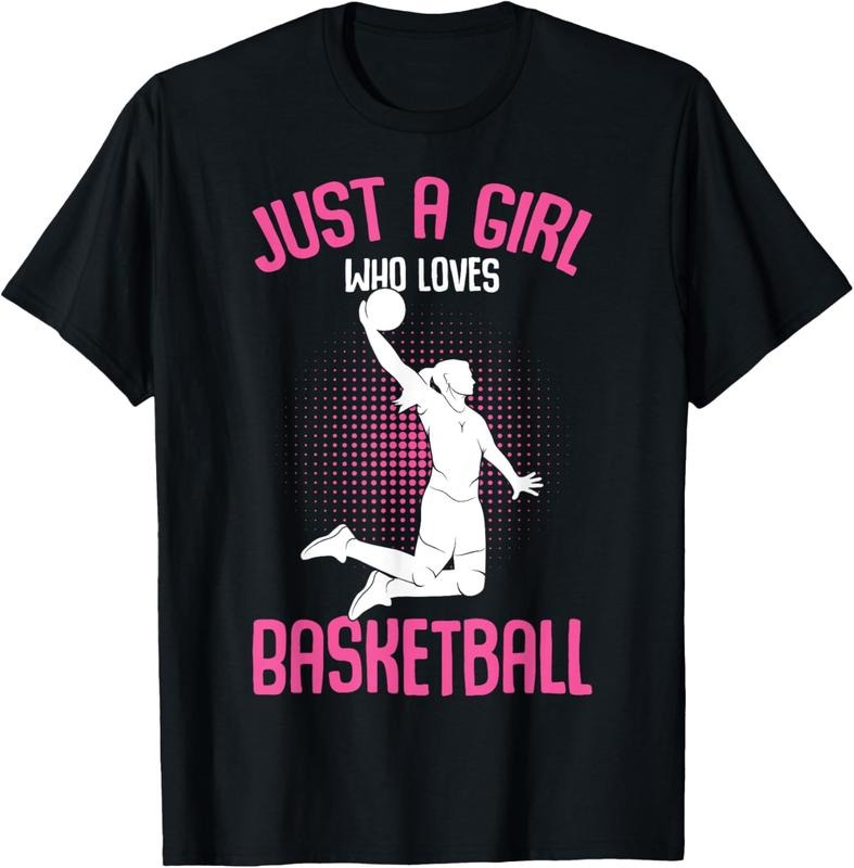 100% Cotton Just a Girl who loves Basketball s Girls T-Shirt Hoodie Sweatshirt | PrintMintTees.com