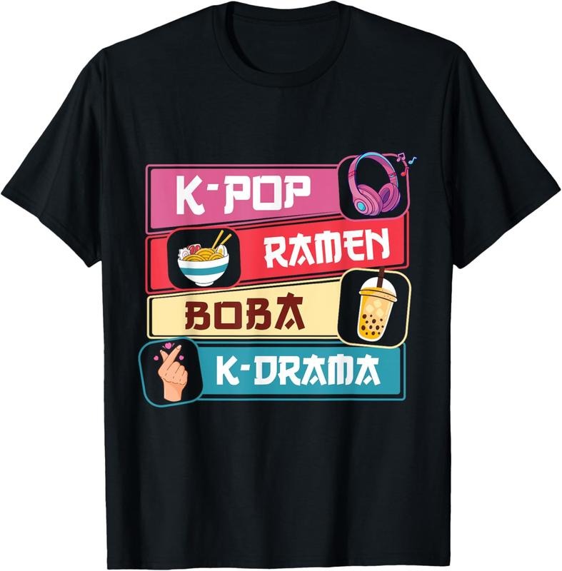 100% Cotton K Pop Ramen Boba K Drama Cute Kawaii Korean Drama Teen T-Shirts, Hoodie, Sweatshirt