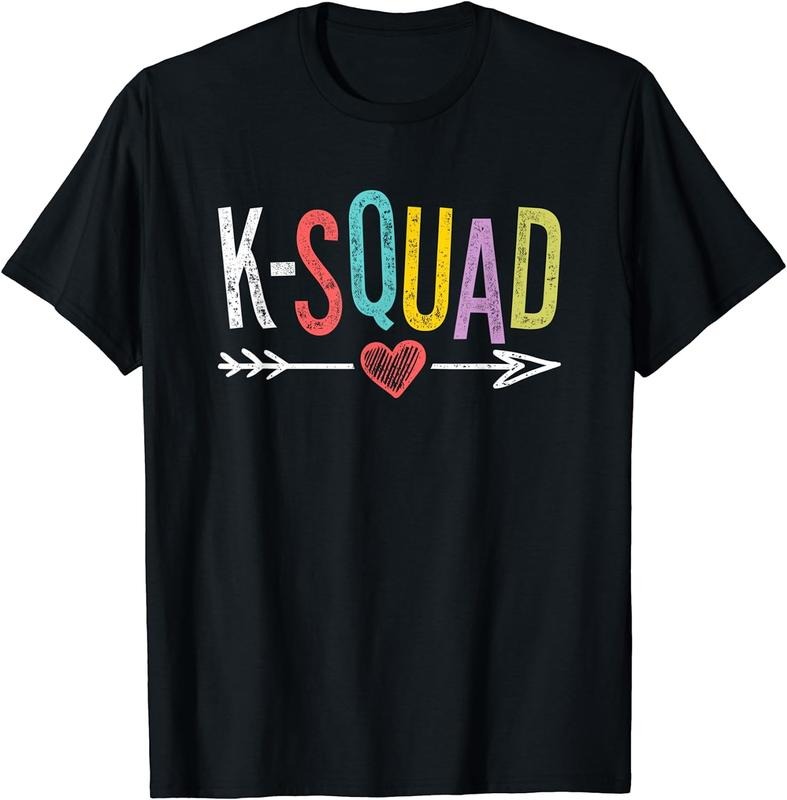 [100% Cotton]K-Squad - Kindergarten Teacher Team Shirts - Kinder Crew T-Shirt Hoodie Sweatshirt | PrintMintTees.com