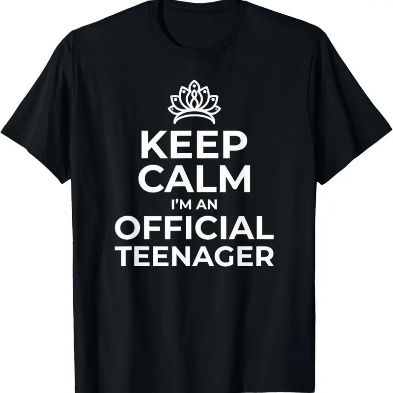 100% Cotton Keep Calm Official Teenager 13th Funny Girl T-Shirts, Hoodie, Sweatshirt