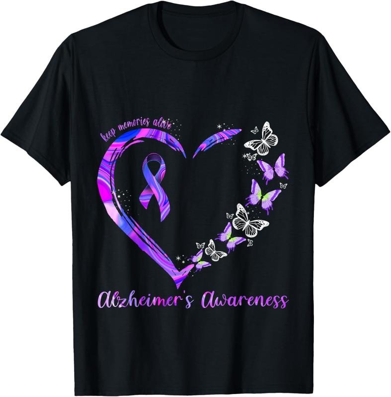 100% Cotton Keep Memories Alive Alzheimer'S Awareness Shirt Hoodie Sweatshirt