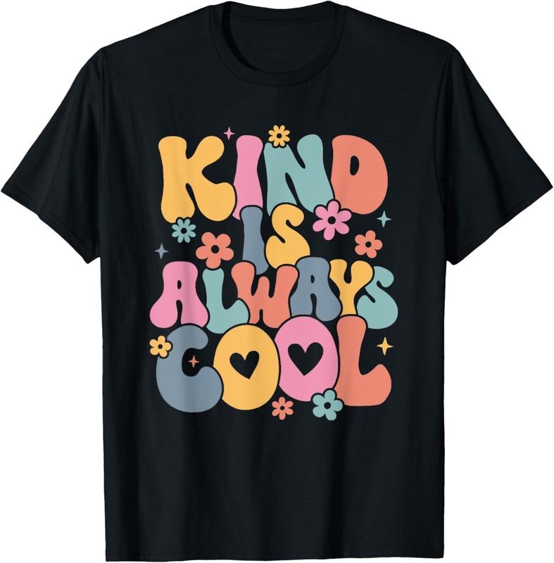 100% Cotton Kind is Always Cool Groovy Teacher Be Kind Kindness Matters T-Shirt Hoodie, Sweatshirt | PrintMintTees.com