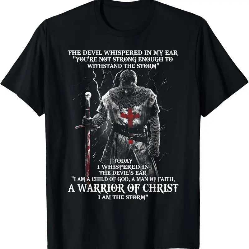 100% Cotton Knight Templar Warrior Christ Shirt Hoodie Sweatshirt
