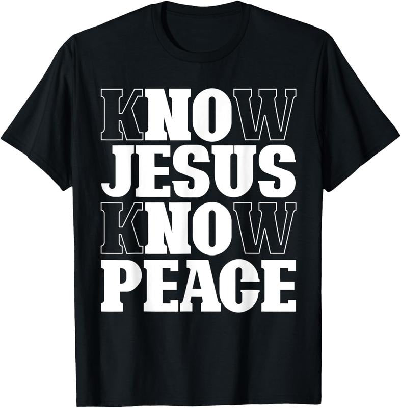 100% Cotton Know Jesus Know Peace Religion God Church Christian Gifts T-Shirt Hoodie, Sweatshirt | PrintMintTees.com