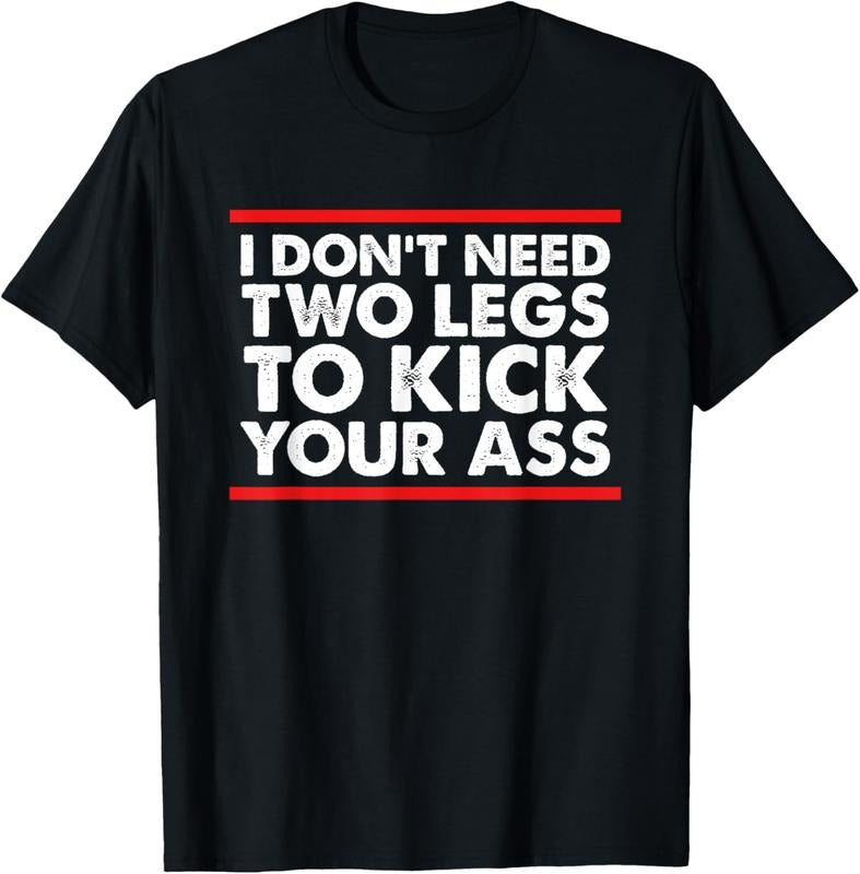 100% Cotton Leg Amputee Shirt Funny Humor Amputation Support Joke Gifts T-Shirt Hoodie, Sweatshirt | PrintMintTees.com