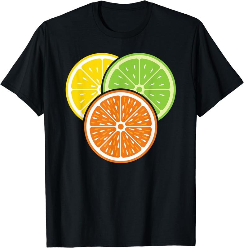 [100% Cotton]Lemon Slice Lime Orange Citrus Vegan Summer Fruit T-Shirt Hoodie Sweatshirt | PrintMintTees.com