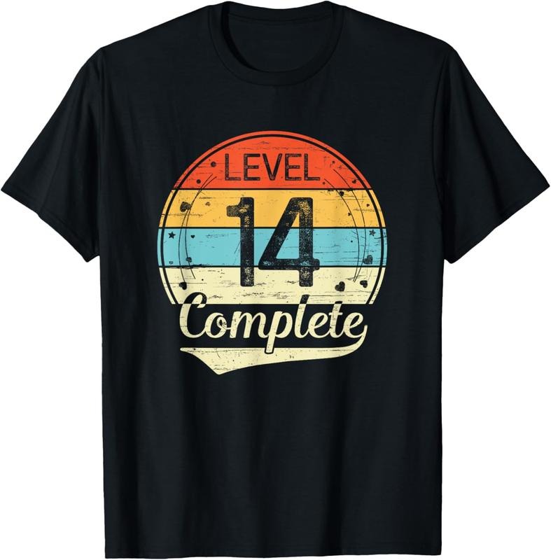 100% Cotton Level 14 Complete Retro 14th Wedding Anniversary T-Shirt Hoodie, Sweatshirt | PrintMintTees.com