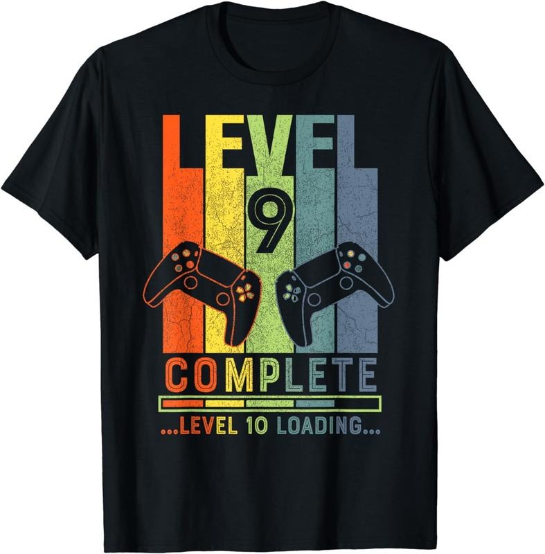 [100% Cotton]Level 9 Complete Gamer Gift 9 Years Wedding Anniversary T-Shirt Hoodie Sweatshirt | PrintMintTees.com