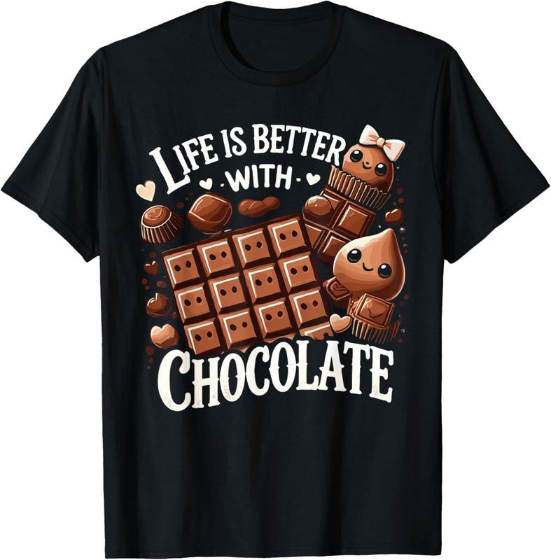 100% Cotton Life Is Better With Chocolate Chocolate Milk T-Shirt Hoodie Sweatshirt | PrintMintTees.com