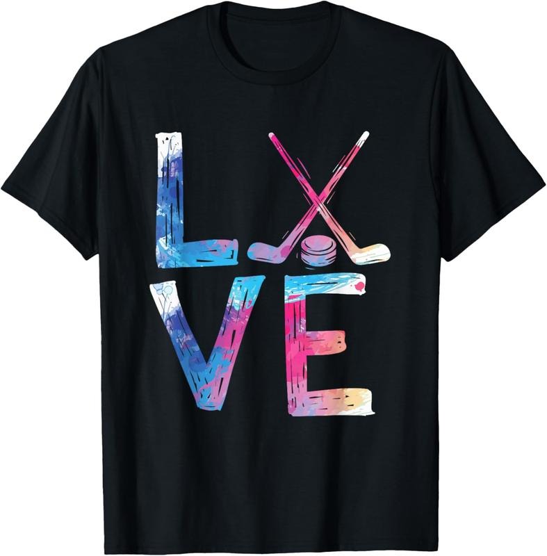 100% Cotton Love Ice Hockey Girls Hockey Gifts Womens Ice Hockey T-Shirt Hoodie Sweatshirt | PrintMintTees.com