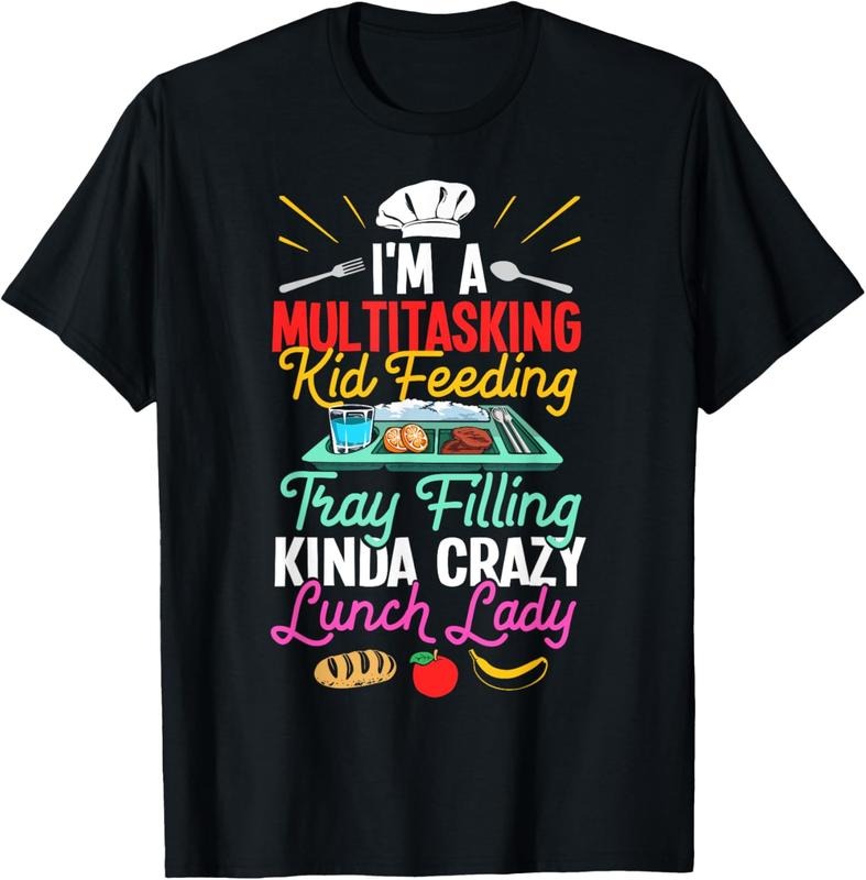 100% Cotton Lunch Lady Costume Cafeteria Worker Appreciation Lunch Lady T-Shirt Hoodie Sweatshirt | PrintMintTees.com