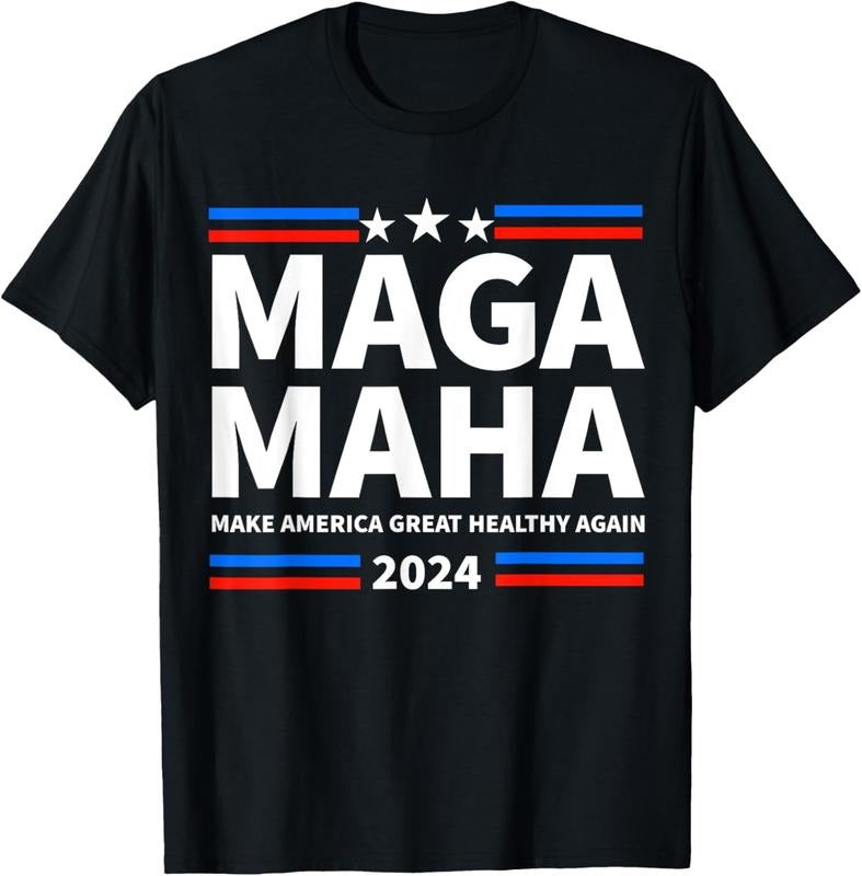 100% Cotton MAHA MAGA Make America Healthy Great Again Trump Kennedy T-Shirt Hoodie Sweatshirt | PrintMintTees.com