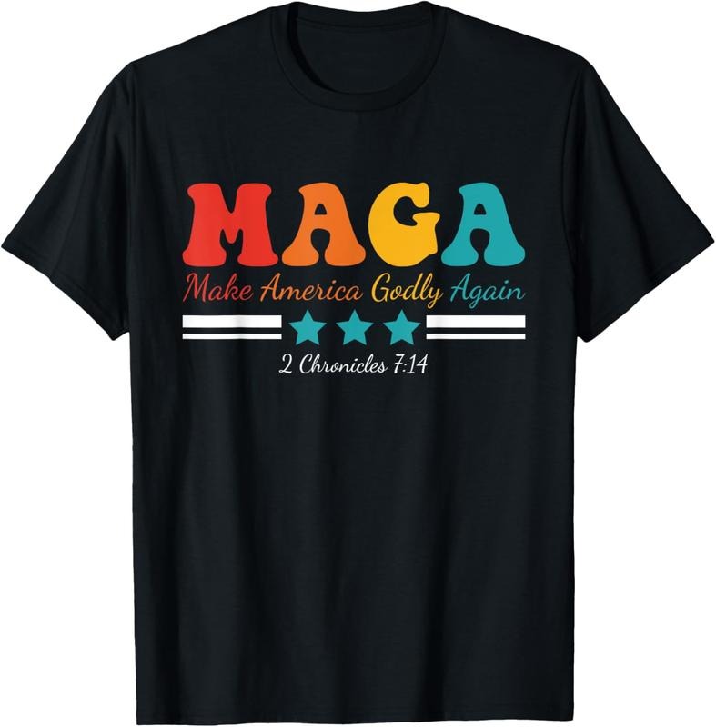100% Cotton Maga Make America Godly Again 2 Chronicles 7:14 Apparel T-Shirt Hoodie Sweatshirt | PrintMintTees.com